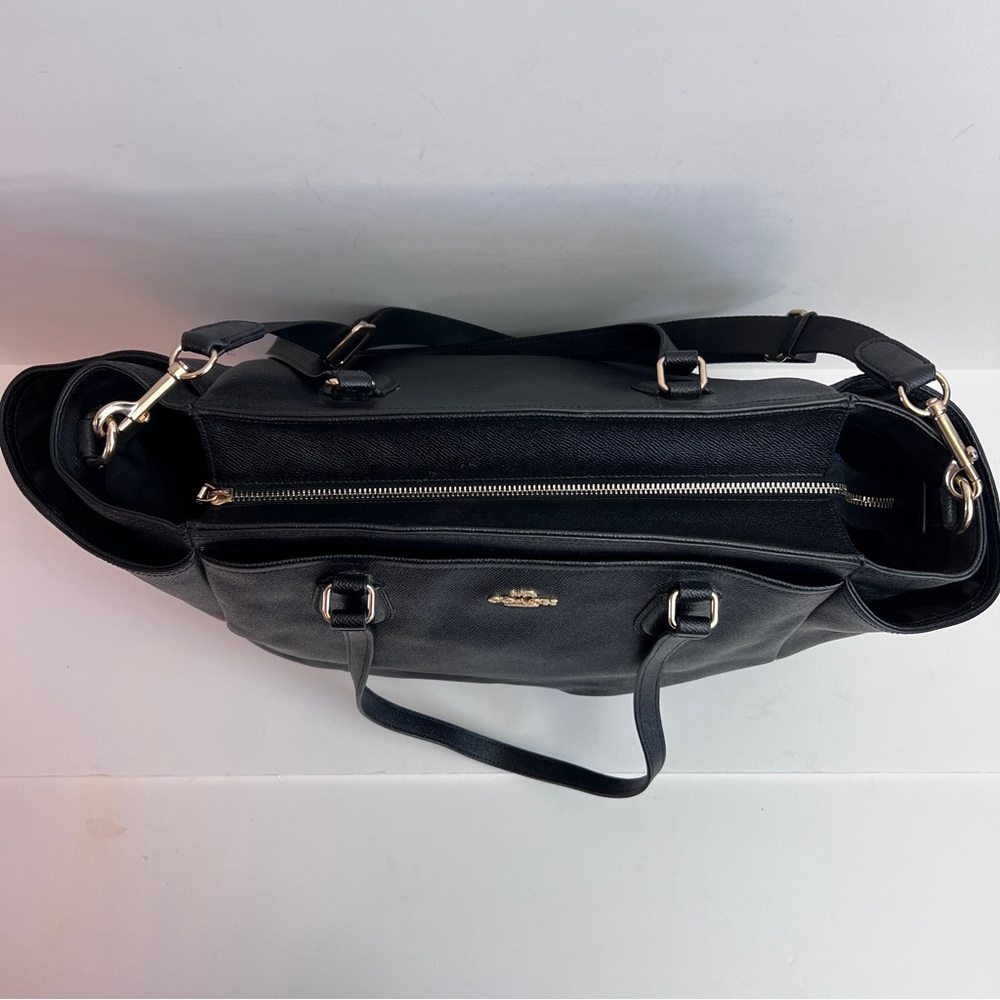 Coach Black Pebbled Leather Diaper Bag - Picture 2 of 8